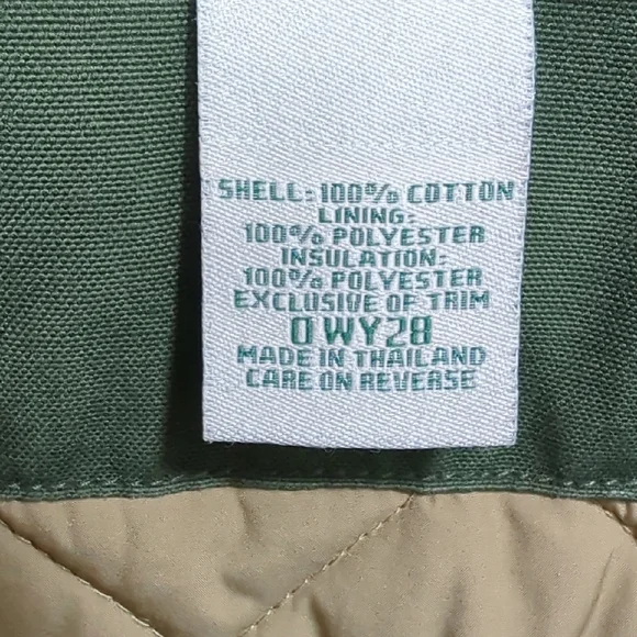 Vtg L.L. Bean Women's Adirondack Chore Barn Coat Corduroy Collar Forest Green Lg - Picture 12 of 15